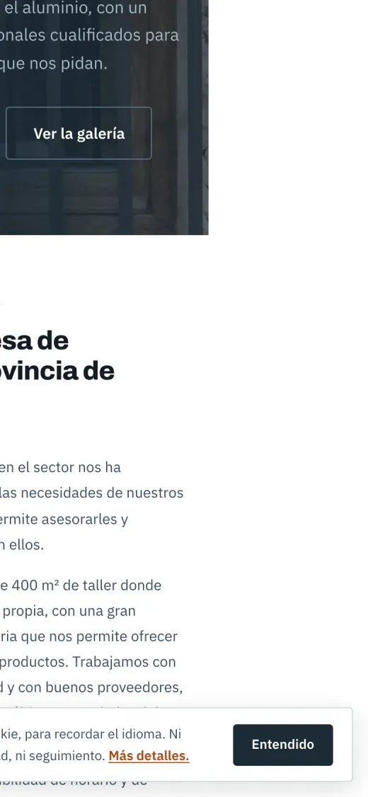 Web de Cerrajería La Juzcareña en el móvil
